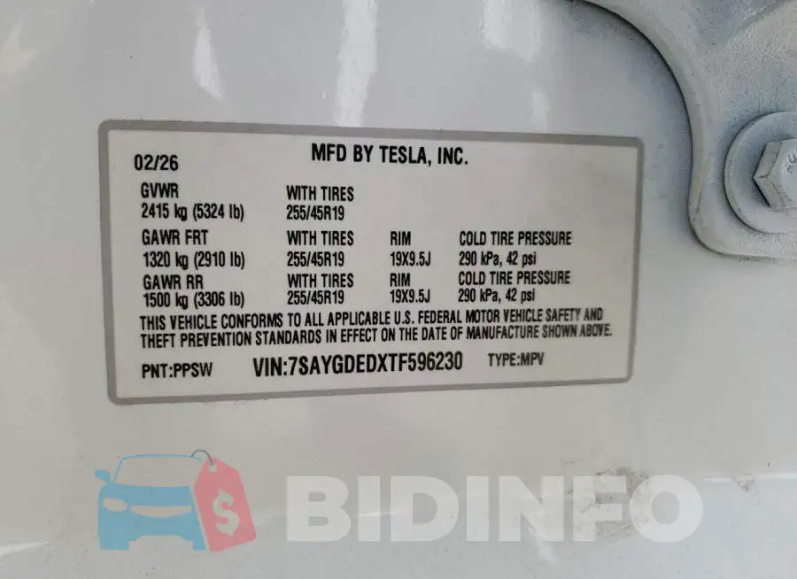 7SAYGDEDXTF596230 Photo# 13