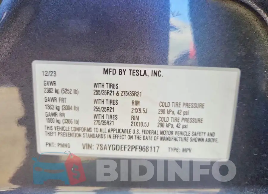 7SAYGDEF2PF968117 Photo# 12
