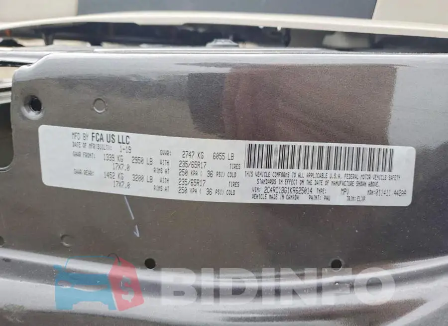 2C4RC1BG1KR625014 Photo# 14