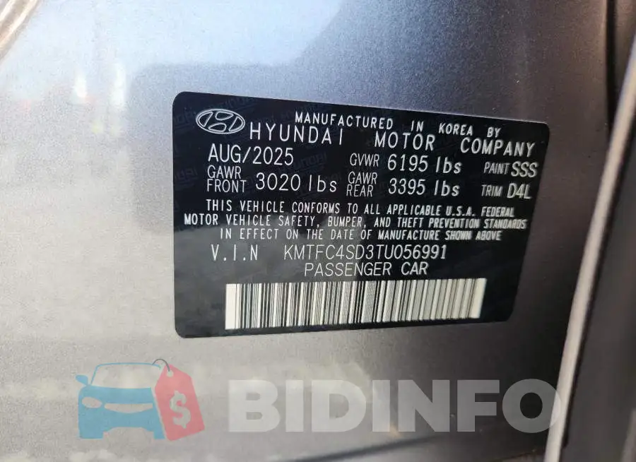 KMTFC4SD3TU056991 Photo# 12