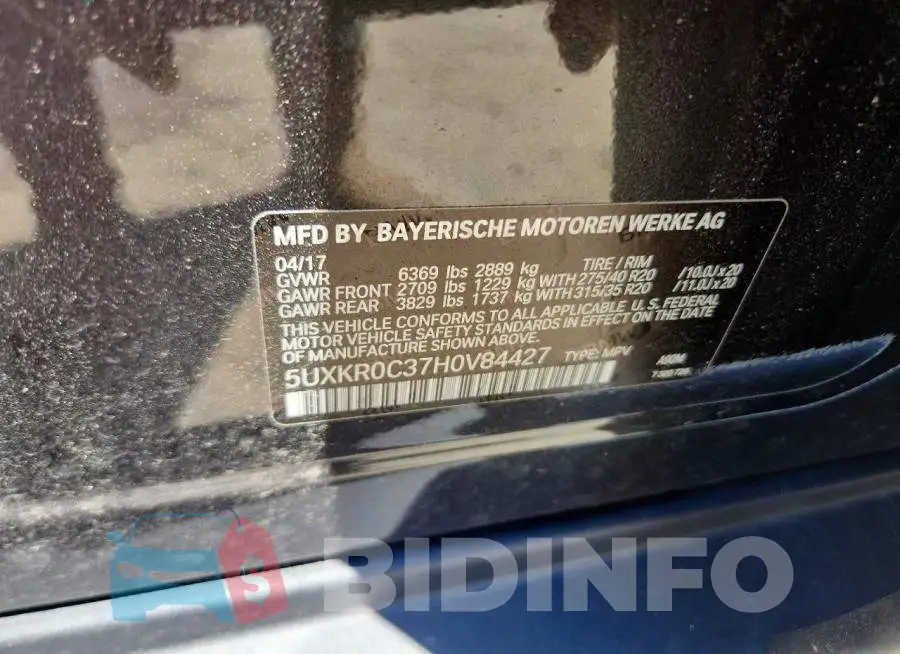 5UXKR0C37H0V84427 Photo# 14