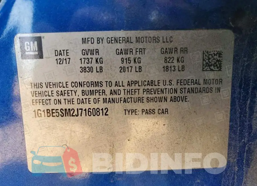 1G1BE5SM2J7160812 Photo# 12