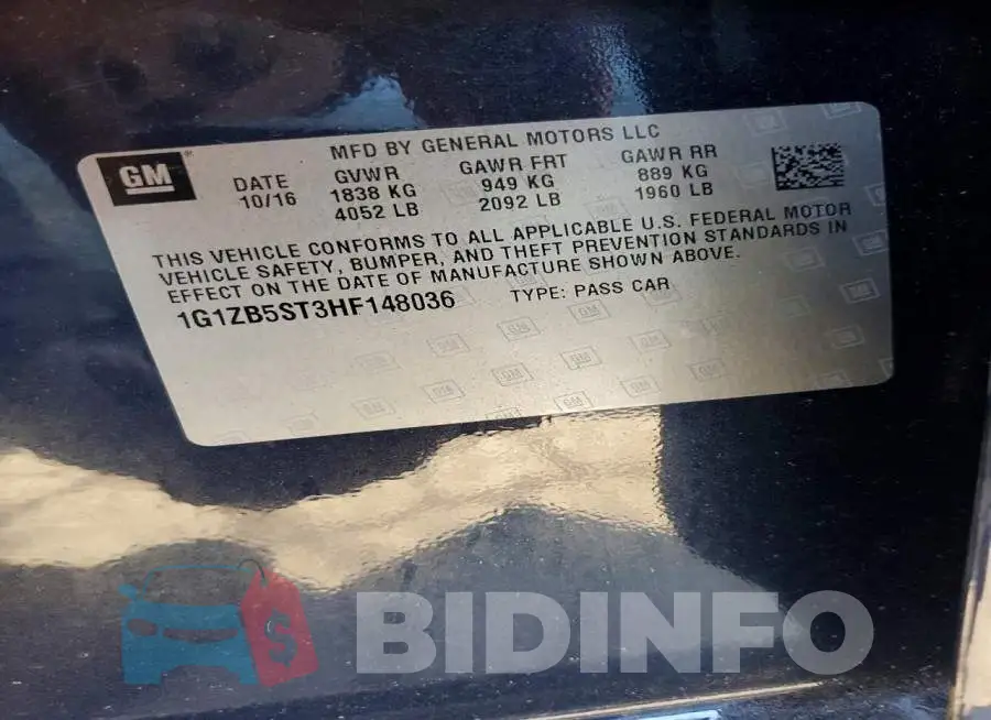 1G1ZB5ST3HF148036 Photo# 12