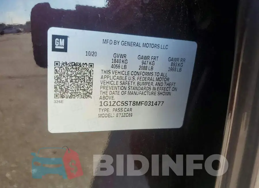 1G1ZC5ST8MF031477 Photo# 12