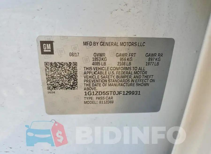 1G1ZD5ST0JF129931 Photo# 12