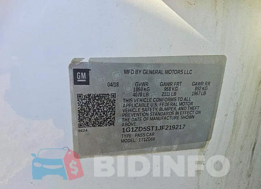 1G1ZD5ST1JF219217 Photo# 12