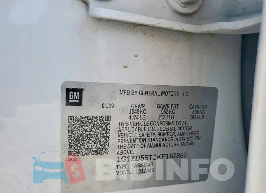 1G1ZD5ST1KF162860 Photo# 12