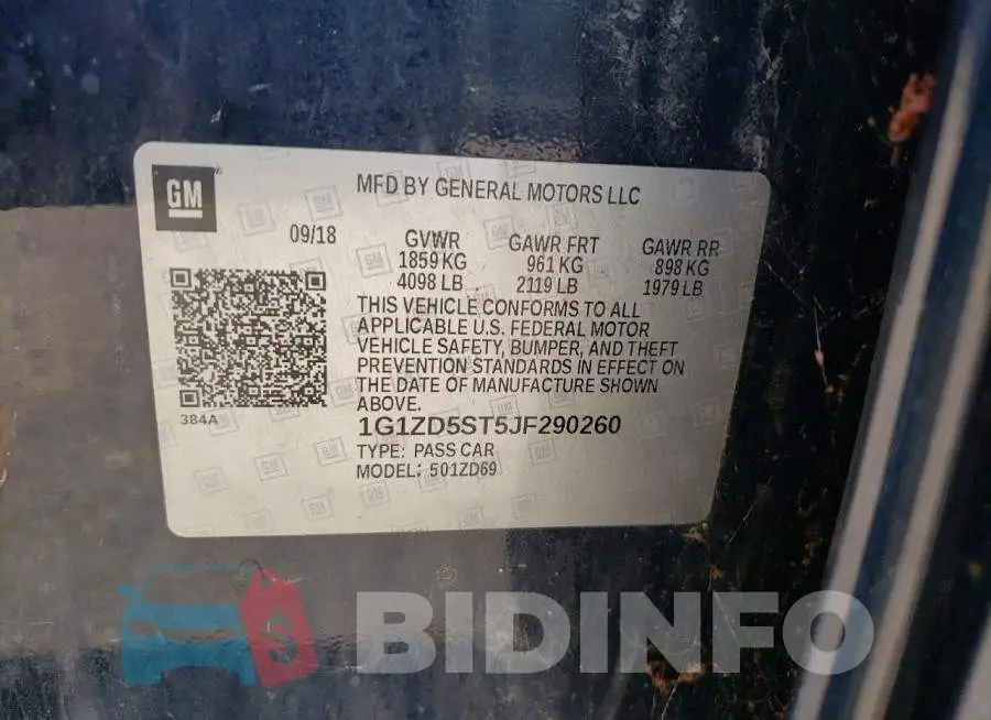 1G1ZD5ST5JF290260 Photo# 12