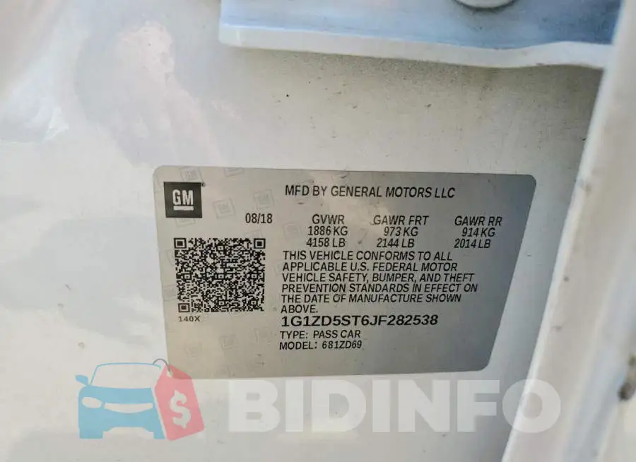 1G1ZD5ST6JF282538 Photo# 12