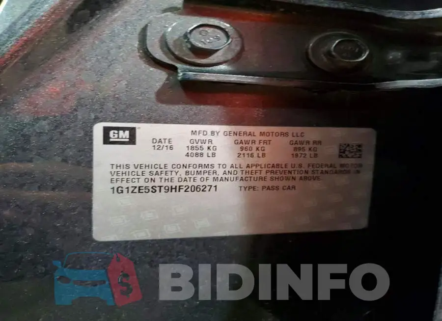 1G1ZE5ST9HF206271 Photo# 12