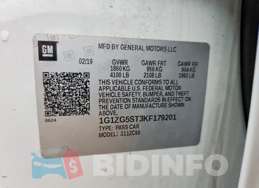 1G1ZG5ST3KF179201 Photo# 12