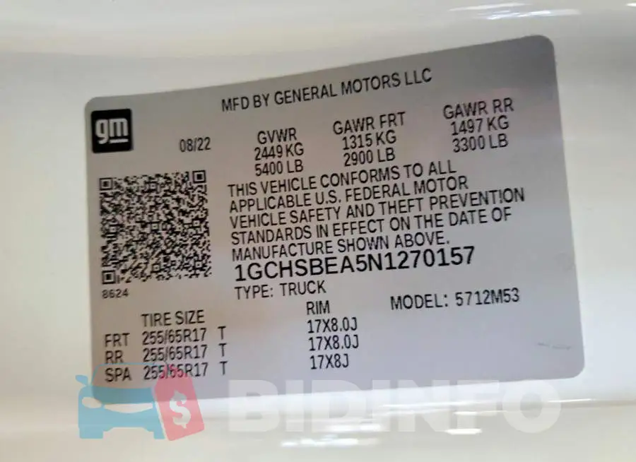 1GCHSBEA5N1270157 Photo# 12