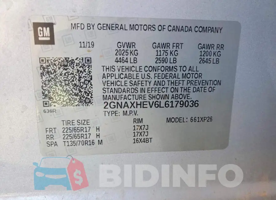 2GNAXHEV6L6179036 Photo# 13
