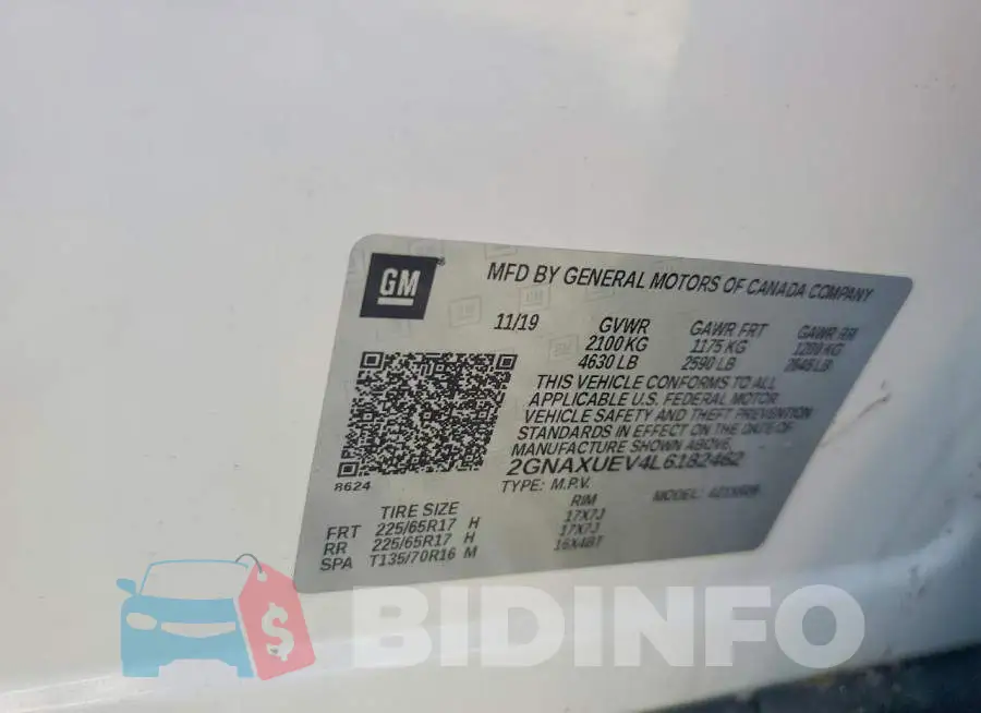 2GNAXUEV4L6182462 Photo# 13