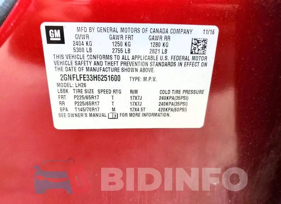 2GNFLFE33H6251600 Photo# 13