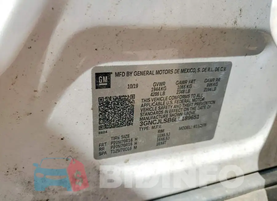 3GNCJLSB6LL189651 Photo# 13