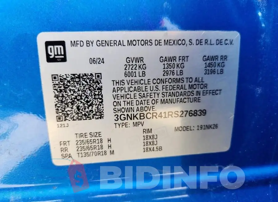 3GNKBCR41RS276839 Photo# 13