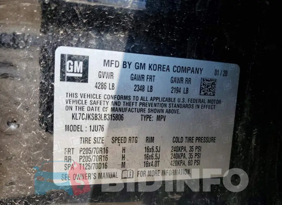KL7CJKSB3LB315806 Photo# 12