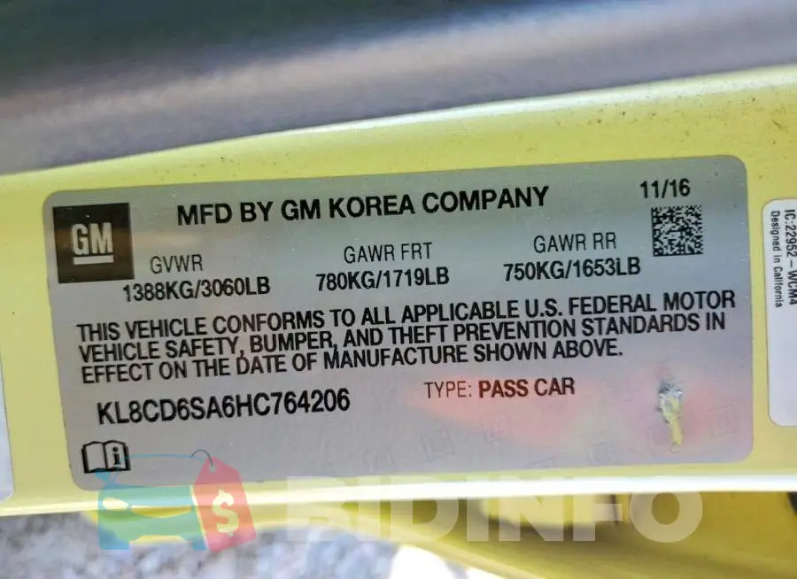 KL8CD6SA6HC764206 Photo# 12