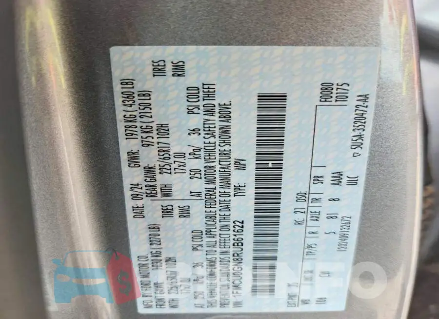 1FMCU0GN8RUB61622 Photo# 12