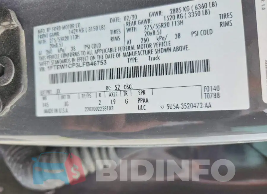 1FTEW1CP3LFB46753 Photo# 13