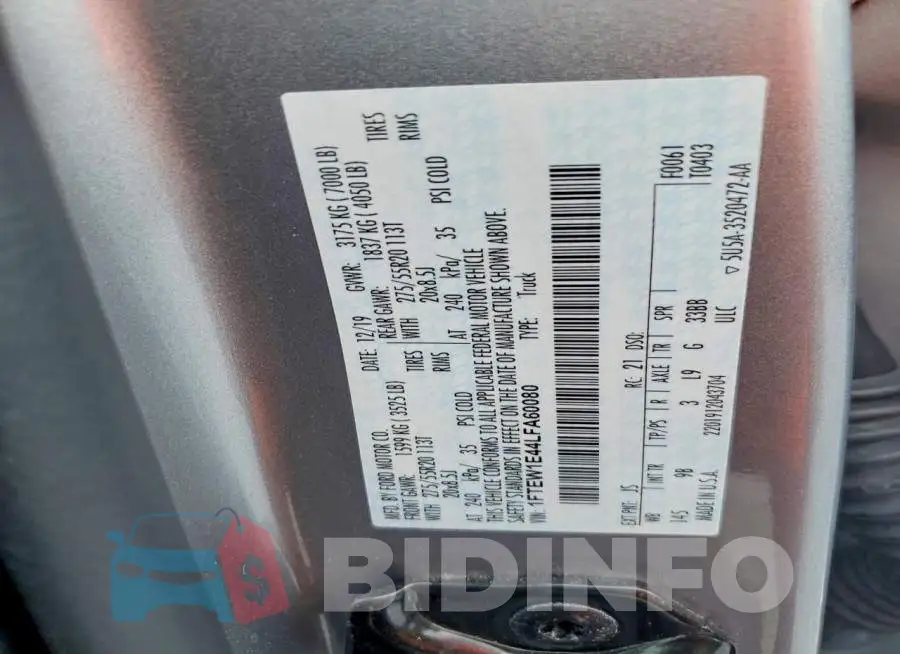 1FTEW1E44LFA60080 Photo# 12