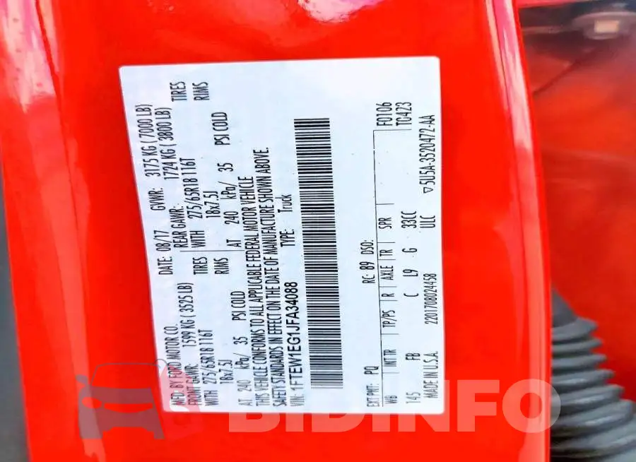 1FTEW1EG1JFA34088 Photo# 12
