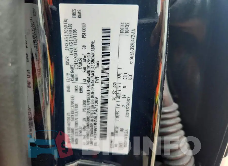 1FTFW1RG9LFA71309 Photo# 13
