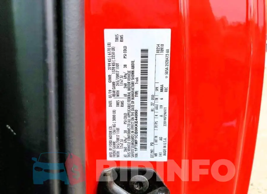 1FTMF1CB9KKE44990 Photo# 12