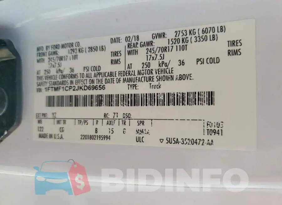1FTMF1CP2JKD69656 Photo# 12