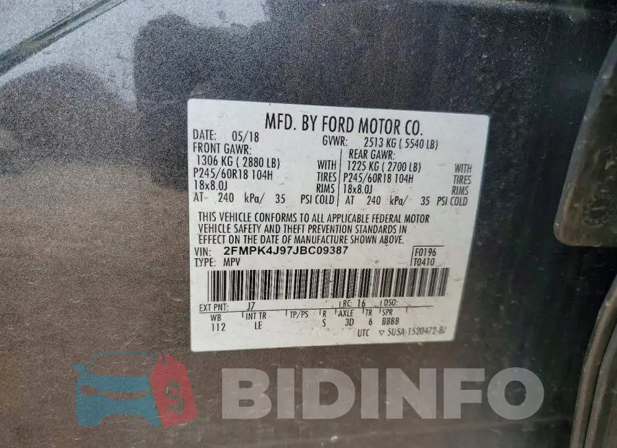 2FMPK4J97JBC09387 Photo# 13
