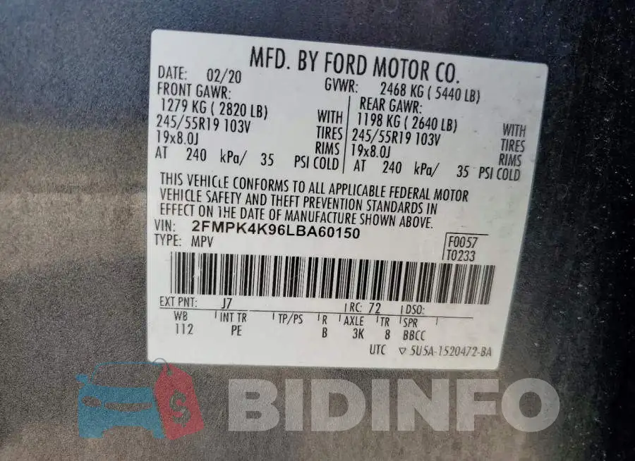2FMPK4K96LBA60150 Photo# 13
