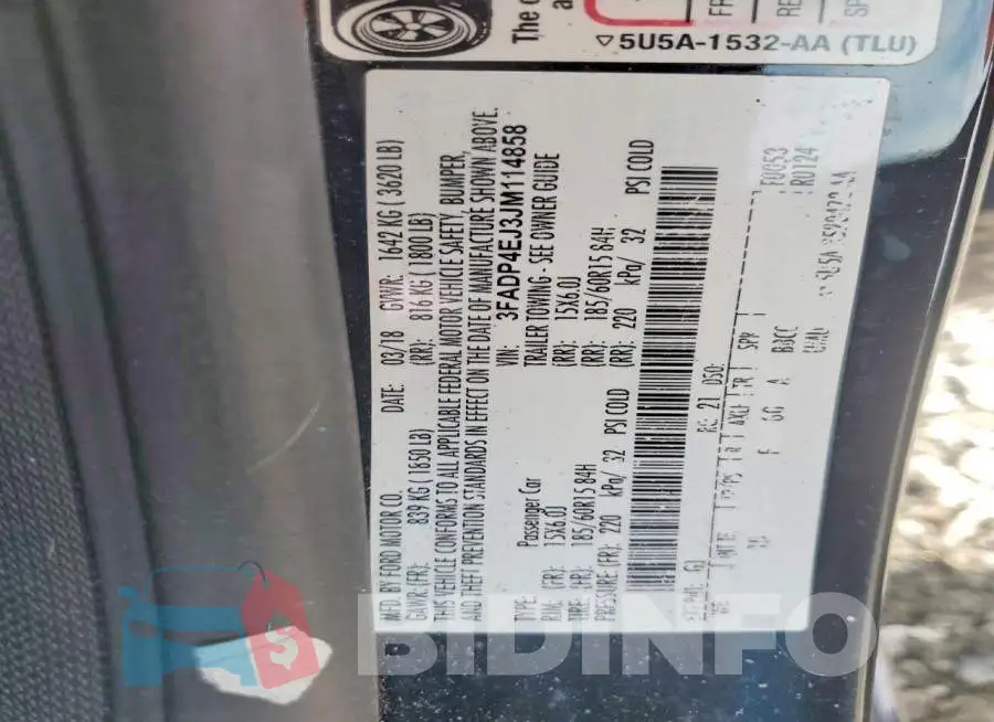 3FADP4EJ3JM114858 Photo# 12