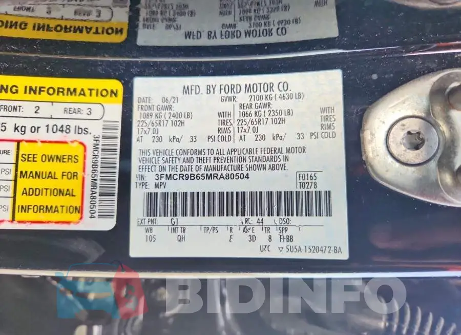 3FMCR9B65MRA80504 Photo# 13