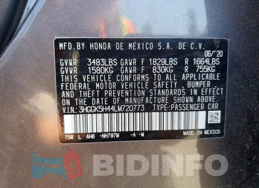 3HGGK5H44LM720773 Photo# 13