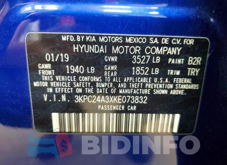 3KPC24A3XKE073832 Photo# 12