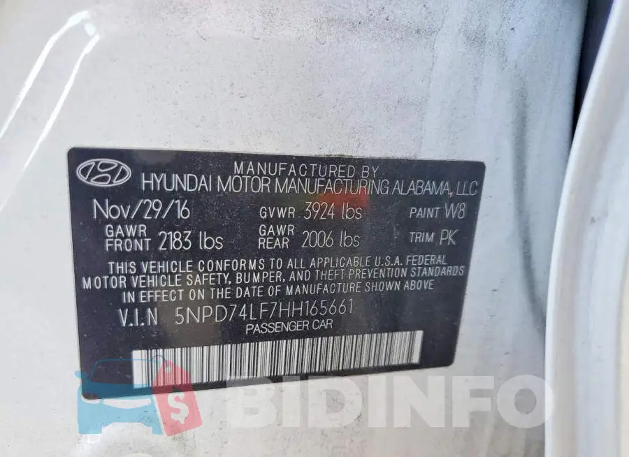 5NPD74LF7HH165661 Photo# 12