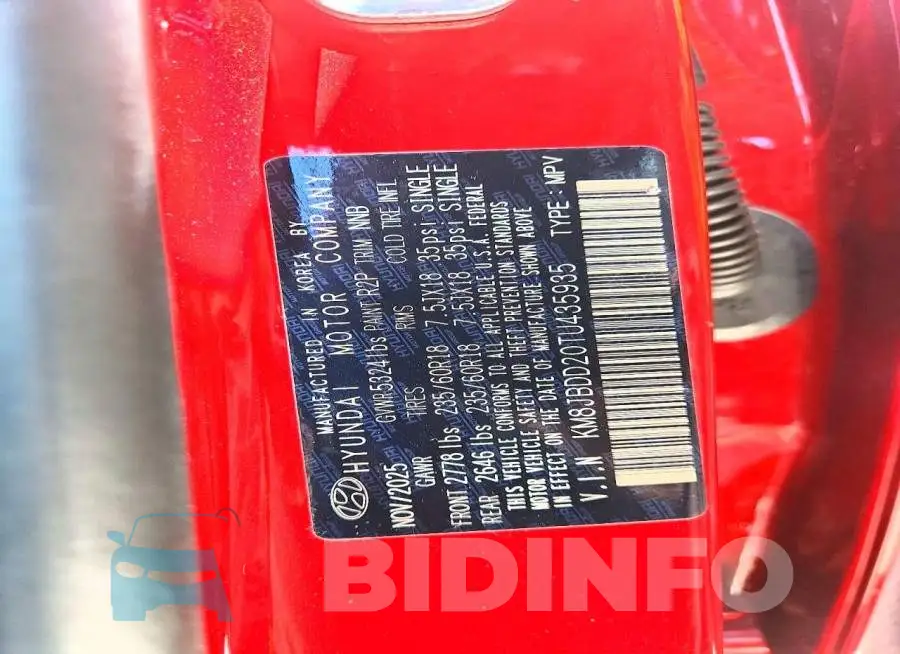 KM8JBDD20TU435935 Photo# 13