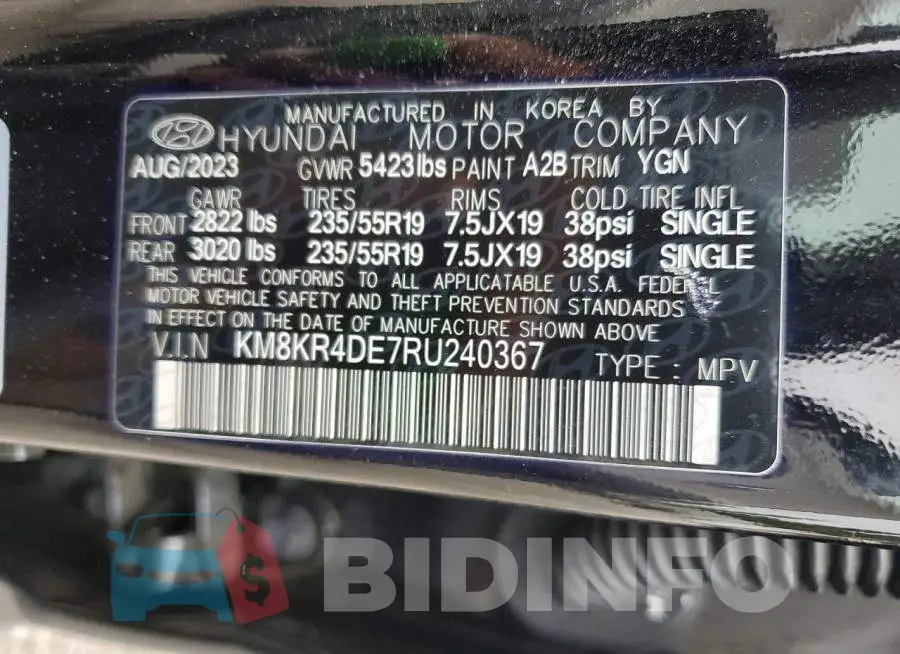 KM8KR4DE7RU240367 Photo# 13