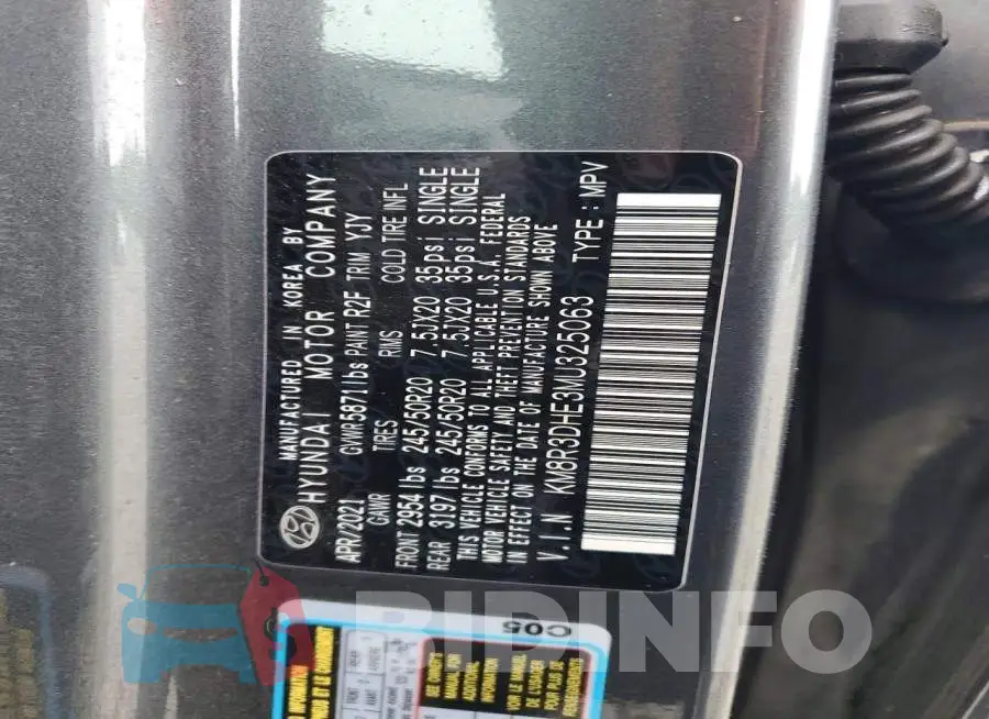 KM8R3DHE3MU325063 Photo# 13