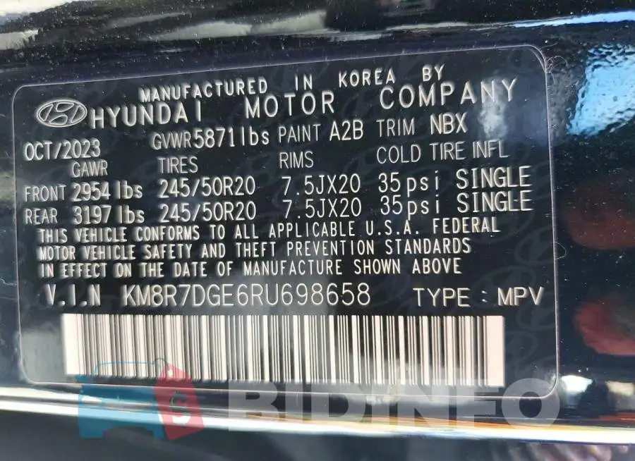 KM8R7DGE6RU698658 Photo# 13