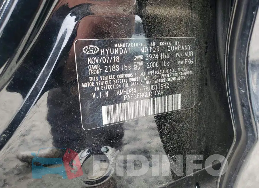 KMHD84LF7KU811982 Photo# 12
