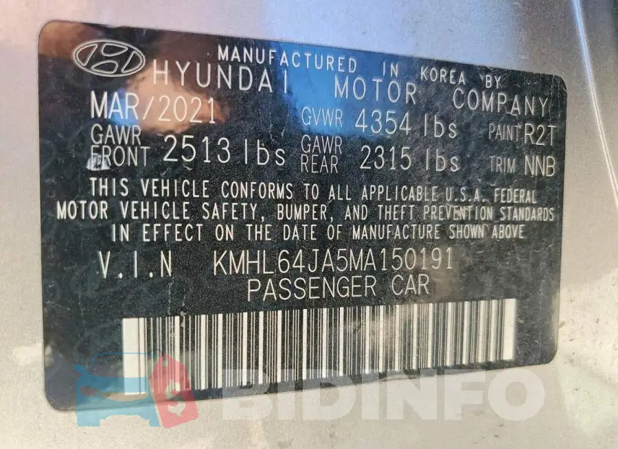KMHL64JA5MA150191 Photo# 12