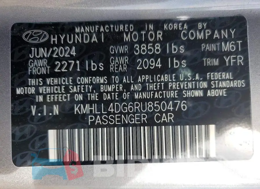 KMHLL4DG6RU850476 Photo# 12