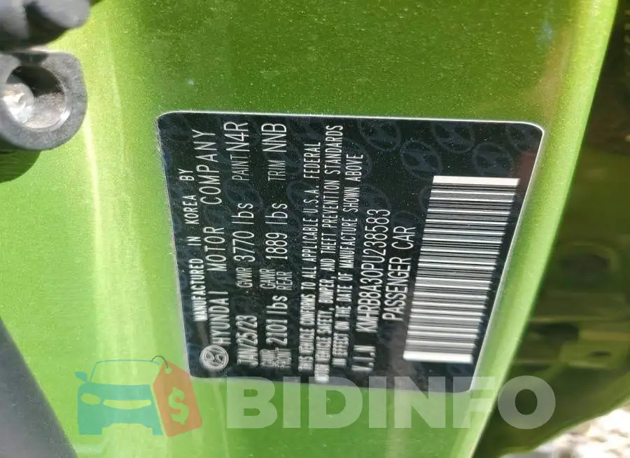 KMHRB8A30PU238583 Photo# 13