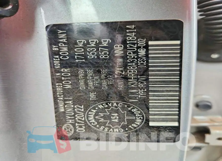 KMHRB8A39PU218414 Photo# 12