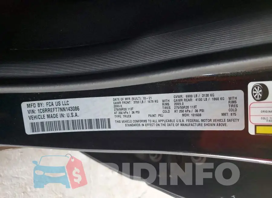 1C6RREFT7NN143086 Photo# 12
