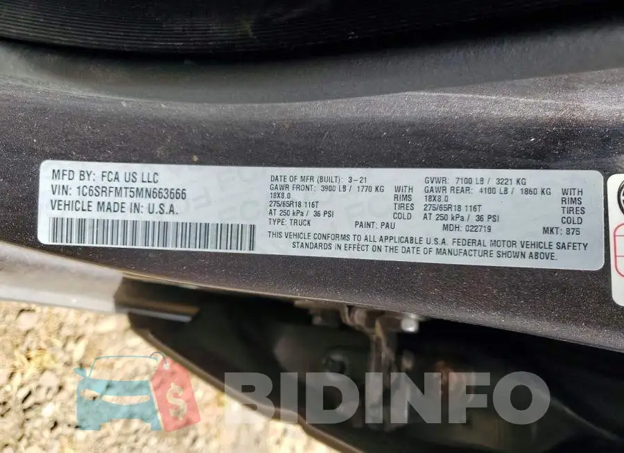 1C6SRFMT5MN663666 Photo# 12