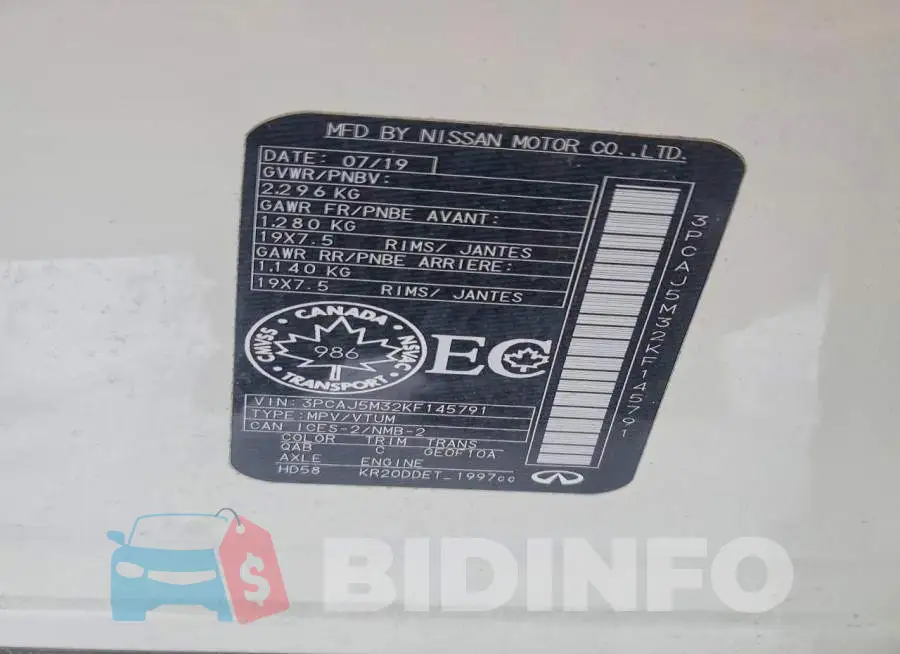 3PCAJ5M32KF145791 Photo# 13