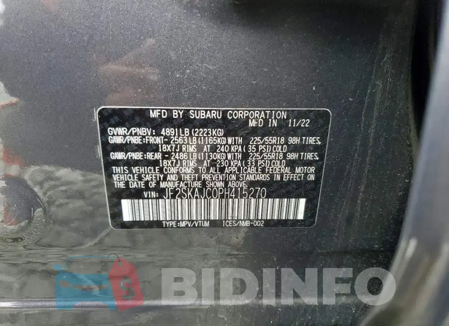 JF2SKAJC0PH415270 Photo# 12